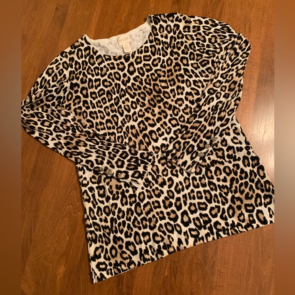 CHICO’S Cheetah Print Sweater